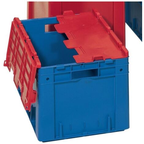 Couvercle pliant en PP L400xB300mm gris avec charnière 4 pièces/par carton (1/2)