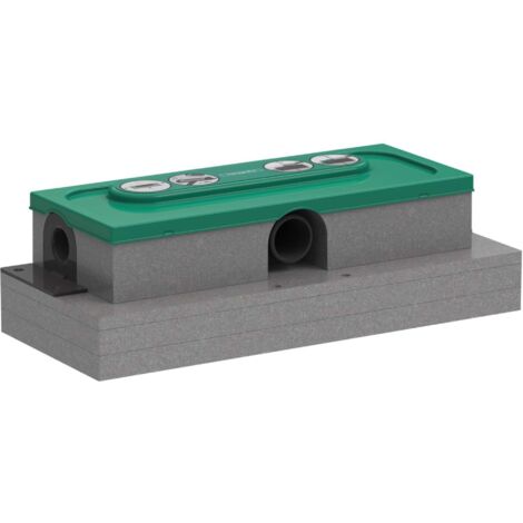Hansgrohe – Corps de base uBox universel pour siphons de douche – Boîtier de vidange plat – Débit jusqu'à 55 l/min – Hauteur d'obturation 30 mm