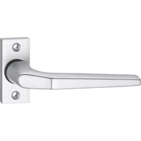 Poignée de porte d'entrée à cylindre – Aluminium courbé 8mm – Entraxe 50mm – DIN gauche/droite – Fixe/pivotant – EDI (1/4)