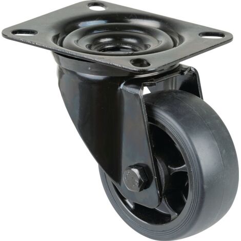 Roue de direction D.80mm Trgf.100kg Plateau Ku L104xB80mm (1/2)