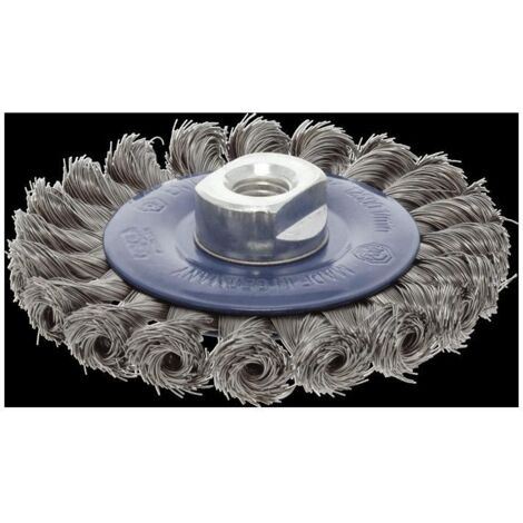 Brosse ronde certifiée TÜV, diamètre 125 mm, épaisseur de fil 0,5 mm, 13 mm, 12500 min(unknown)¹