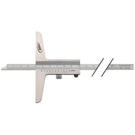 pied à coulisse de profondeur DIN 862 500 mm rail rectifié 12x4 mm H. PREISSER (1/4)