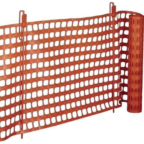 Clôture de sécurité thermoplast – Barrière de chantier 1.2m – Résistante aux intempéries – Installation rapide et facile – Wemas