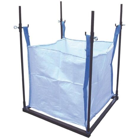Sac à déchets Big-Bag-Gestell 1,01x1,01x1,4m – Volume 15500L – Montage facile avec supports réglables – Pour chantiers humides – Müba (1/3)