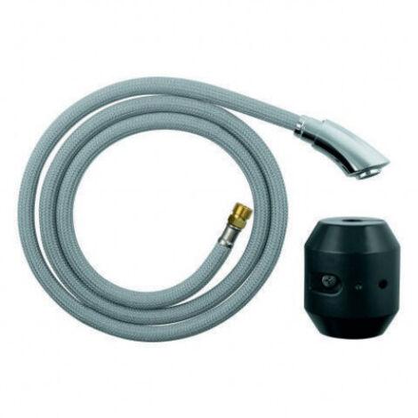 Grohe – Flexible sanitaire avec douchette extractible – Longueur 1,4m – Filetage M15 x 1 – Compatible mitigeur évier K4 – Tuyau métallique
