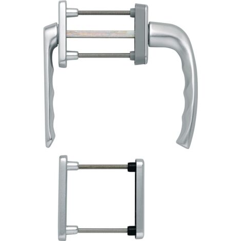 Hoppe – Poignée de porte coulissante en aluminium – Fixation dissimulée – Pour épaisseur de porte 40-50mm – Carré de 7mm