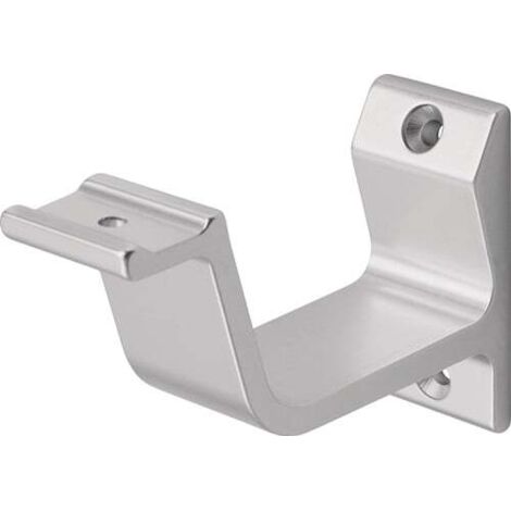 Support de main courante aluminium anodisé argent – Fixation encastrée – Distance au mur 76mm – 355001E – Hermeta