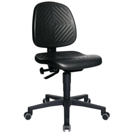 Chaise de bureau rotative TEC 40 R, mousse de polyuréthane, noir, réglable de 410 à 540 mm (1/4)