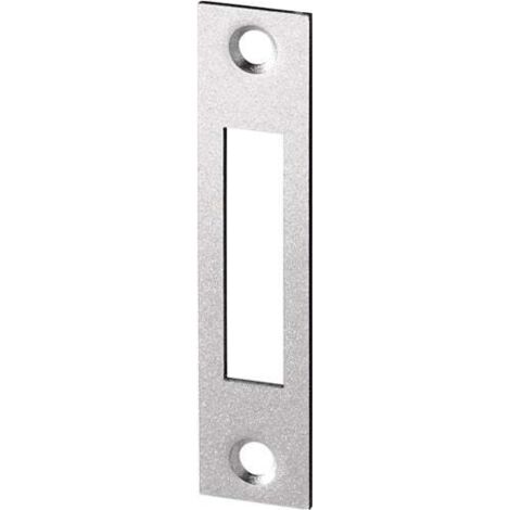 FP – Gâche plate BKS S412 argent – Têtière 20mm pour serrure à pêne dormant – Conception polyvalente pour portes gauche/droite - S4120024