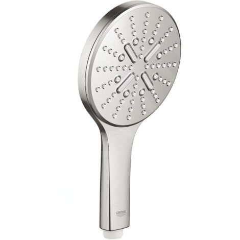 FP – Pommeau de douche Grohe Rainshower SmartActive 130mm – 3 jets Rain, Jet, Active – Débit 9,5 l/min – Finition supersteel (1/5)