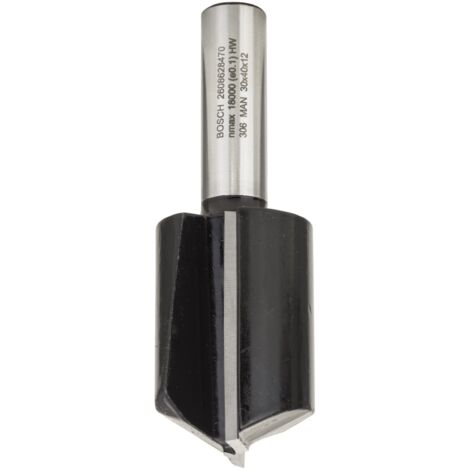 Bosch – Fraise pour défonceuse 12 mm D30 L40 G81 – Lames en carbure pour bois dur et composites – Coupe nette sans éclat – 2608628470