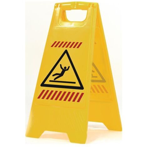 Panneau d'avertissement Attention Risque de Glissade Pictogramme B 300xH 570mm