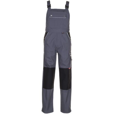 Salopette en toile 320 g, taille 56, gris/noir (1/4)