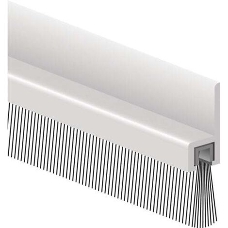 Bas de porte aluminium à brosse – Isolation efficace contre courants d'air et poussière – Longueur 100cm – Installation facile par vis – Ellen - 0308201D