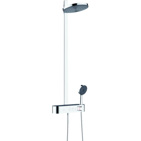 Hansgrohe – Set de douche hydromassante 260 avec thermostat ShowerTablet Select 400 – 2 jets PowderRain et IntenseRain – Chrome – 24240000