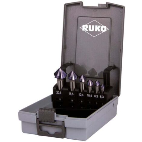 Remplacement de pointe conique DIN 335C 90 degrés 6,3-20,5 mm HSS TiAlN 6 pièces dans coffret de rangement