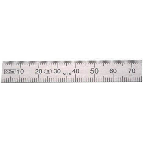 Mètre en acier inoxydable L.1000mm, flexible, graduation B=mm/1/2mm, H. PREISSER