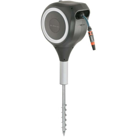 Gardena – Enrouleur tuyau arrosage 23,5mm – Technologie RollControl – Résistant aux UV – Hauteur adaptée robot tondeuse – Pivotant 360°