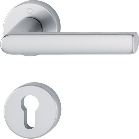 Hoppe – Grille de rosace pour poignée de porte coulissante – Aluminium F1 – Système SchnellstiftPlus – Norme DIN EN 1906 – Installation sans vis - 42KBS