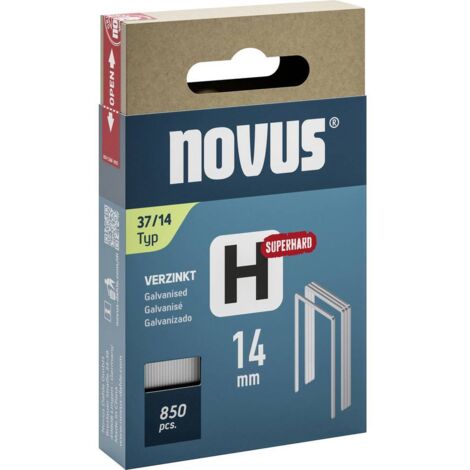 Attache fine en fil H type 37, pince-B, 10,6 mm, 14 mm, 0,75 mm, super dur, 850 pièces (1/2)