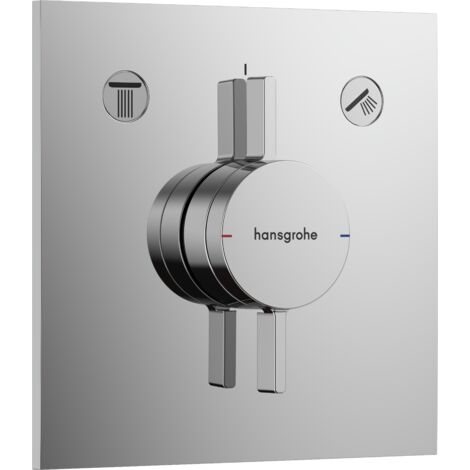 Hansgrohe – Mitigeur de douche encastré mécanique – Finition chrome – Débit 29,5 l/min – Compatible iBox universel 2 – Technologie Water Flow Control