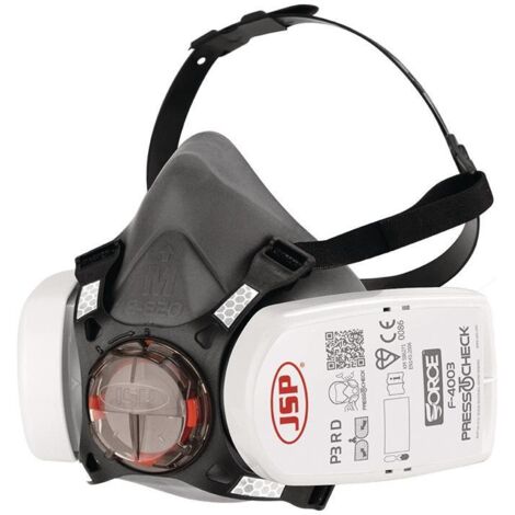 JSP – Demi-masque de protection respiratoire P3 – Normes EN 140 EN 143 – Conception ergonomique avec système Press to Check – BHTOA30L5N00