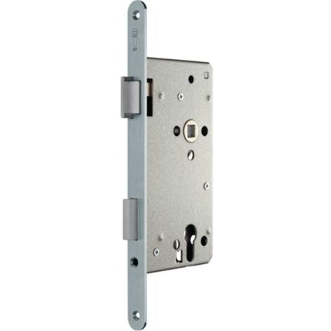Serrure à encastrer pour porte d'entrée PZW 22/65/92/10 mm DIN L argent ktg.