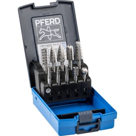 Jeu de fraises sur tige PFERD 81 Ø de la tige 6 mm Denture 3 10pcs - 22900813