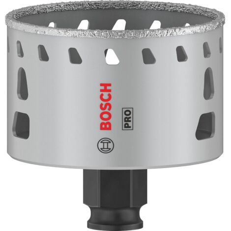 Bosch – Scie-cloche PRO Tile PC Plus 67 mm – Grains de diamant pour coupe nette – Pour carreaux durs, pierre et verre – Longue durée de vie