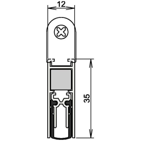 athmer joint de porte double joint M-12/35 1-393 2-s.L.958mm alu.argenté HLT - 1-393-0960 (1/2)