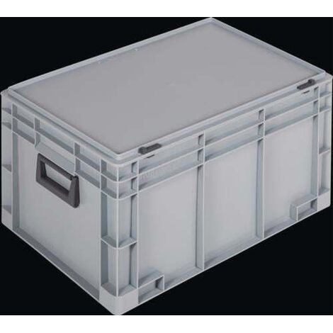 Valise cabine L600xP400xH333mm en PP, 2 poignées, fermeture à glissière, gris, 62,2l (1/4)