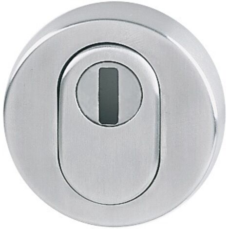 Hoppe – Rosace de protection ronde en acier inoxydable F69 – Épaisseur 15mm – Perçage PZ – Compatible portes 57-72mm – 11537206 - E42ZNSB-ZA