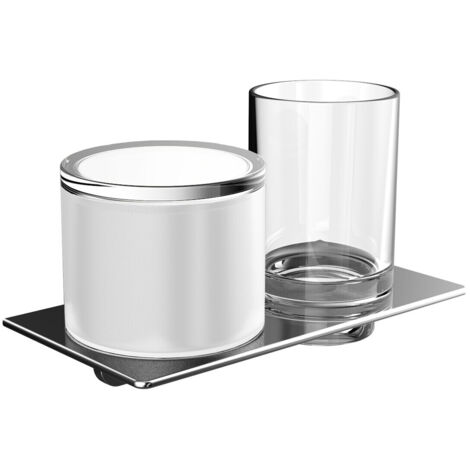 Distributeur de savon liquide ART avec support pour verre chromé (1/5)