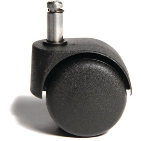 Roue douce BD D.50mm pour fauteuil de bureau à tige-L.23mm, tige-D.10mm, 5 pièces/par bouteille (1/2)