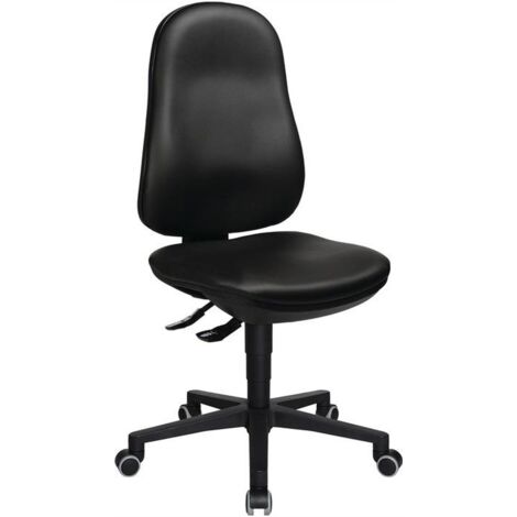 Chaise de bureau pivotante Point 70 R, rembourrage en faux cuir noir (1/5)