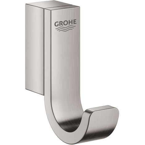 Grohe – Patère murale en métal avec finition acier inoxydable – Fixation invisible – Design moderne pour salle de bain - 41039DC0 (1/5)