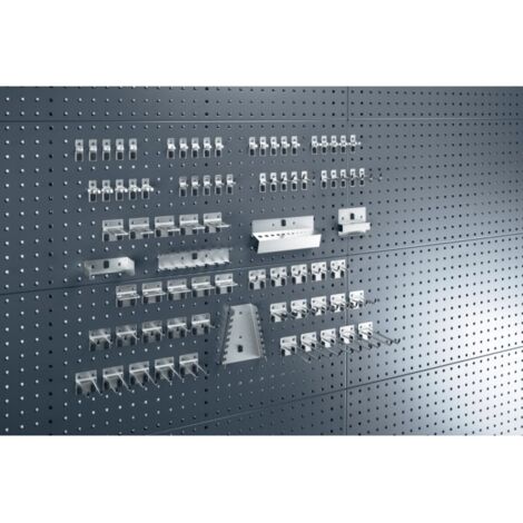 Kit de supports pour outils, 80 pièces, pour plaques perforées (1/2)