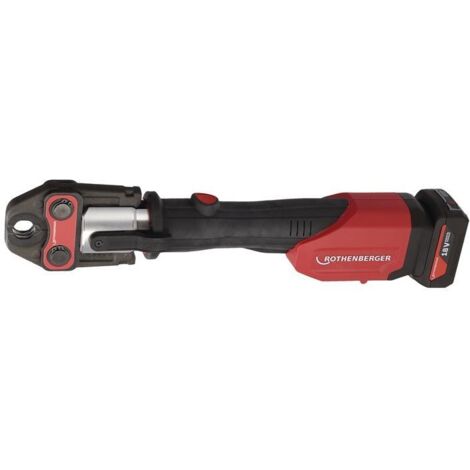 Rothenberger – Pince à sertir électrohydraulique 18V avec batterie 4Ah – Force de pression 34 kN – Sertissage rapide en 5 secondes – 1000004165