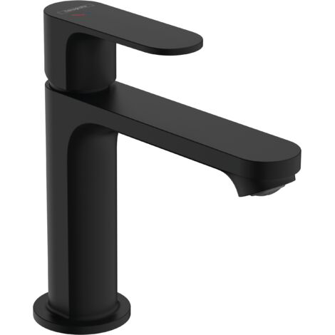 Hansgrohe – Mitigeur de lavabo monocommande Rebris S 110 CoolStart – Finition noir mat – Hauteur sous bec 133 mm – Débit 5 l/min