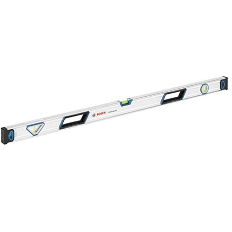 Bosch – Niveau à bulle 120 cm en aluminium – Précision ± 0,5 mm/m – Capuchons antidérapants – Fenêtre de lecture unique – 1600A016BR