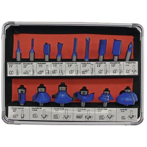 Coffret de fraises à emporter HM-Oberfräser 973CT15A, 15 pièces, diamètre de l'arbre 8 mm, HM (1/3)