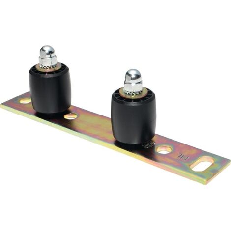 Double guidage 659 STA galvanisé, rouleau en acier jaune (1/3)