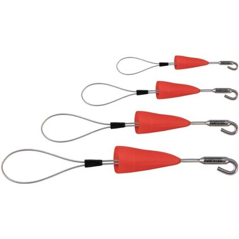 Runpotec – Anneau de fixation pour câble – Lot de 4 avec capuches de protection et crochets – Acier inoxydable – Diamètre intérieur 12/15/20/27 mm (1/3)