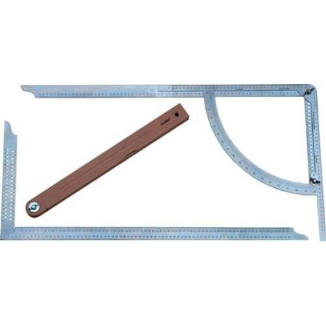 Hedue – Traceur Alpha Classic 500 mm – Butée en hêtre – Inox VA – Précision 0,005 mm/cm – Équerre pour bois dur