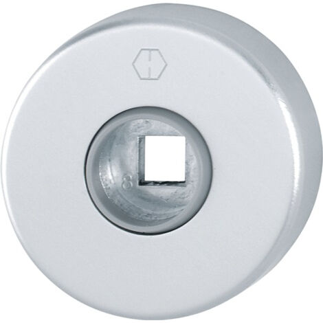 Hoppe – Paire de rosaces de béquilles 42KV – Aluminium F1 – Diamètre 52 mm – Épaisseur 9 mm – Perforation ronde – Pour portes 37-42 mm