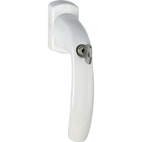 Poignée de fenêtre NY 0810SVS/U10 Aluminium F9016 / blanc de circulation 35 mm fermeture
