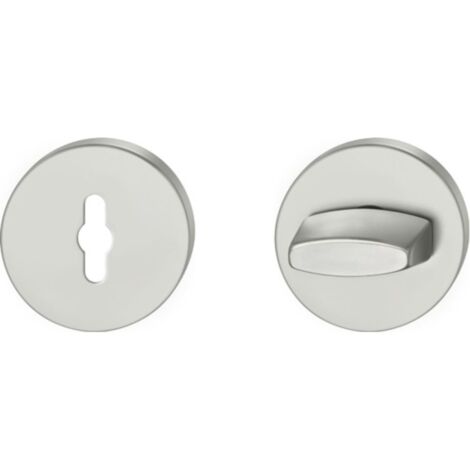 Paire de rosaces de clé 12 1735 Alu.0105 Plaque 7 mm R-WC ronde