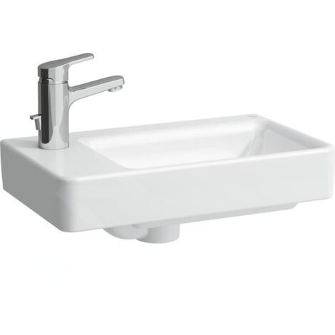 Lavabo de main LAUFEN PRO S 480x280mm asym gauche avec ÜL 1 HL we LCC