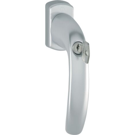 Poignée de fenêtre NY 0810S/U10 Aluminium F1/naturel 32 mm fermeture
