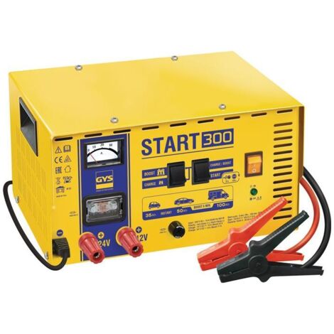 GYS – Chargeur de démarrage 12/24 V – Boost 12V: 10-23 A / 24V: 8-17 A – Poignée de transport intégrée – Indice de protection IP21